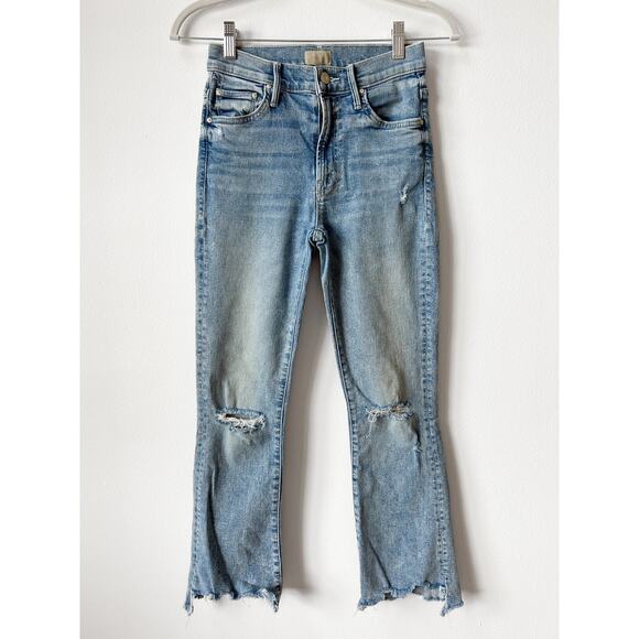 Mother Denim Insider Crop Step Chew in Size 25 Light Wash Distressed $238 - Picture 1 of 10